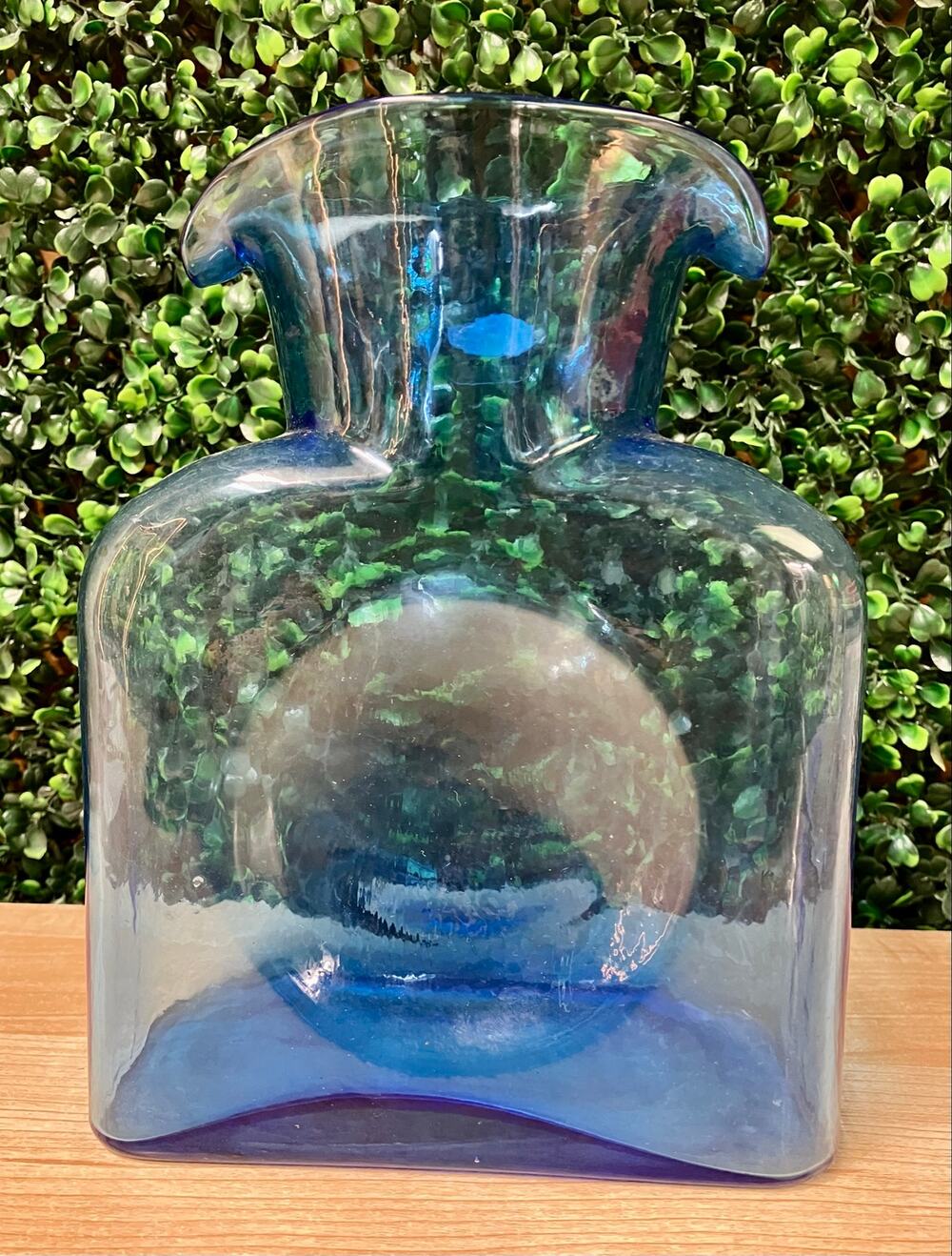 Blenko Handcraft Blue Vase.